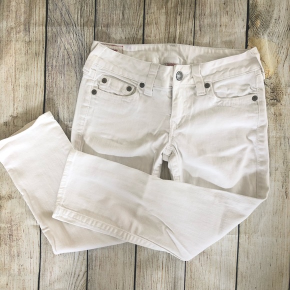 True Religion Pants - True Religion White Denim Capri Jeans Size 30